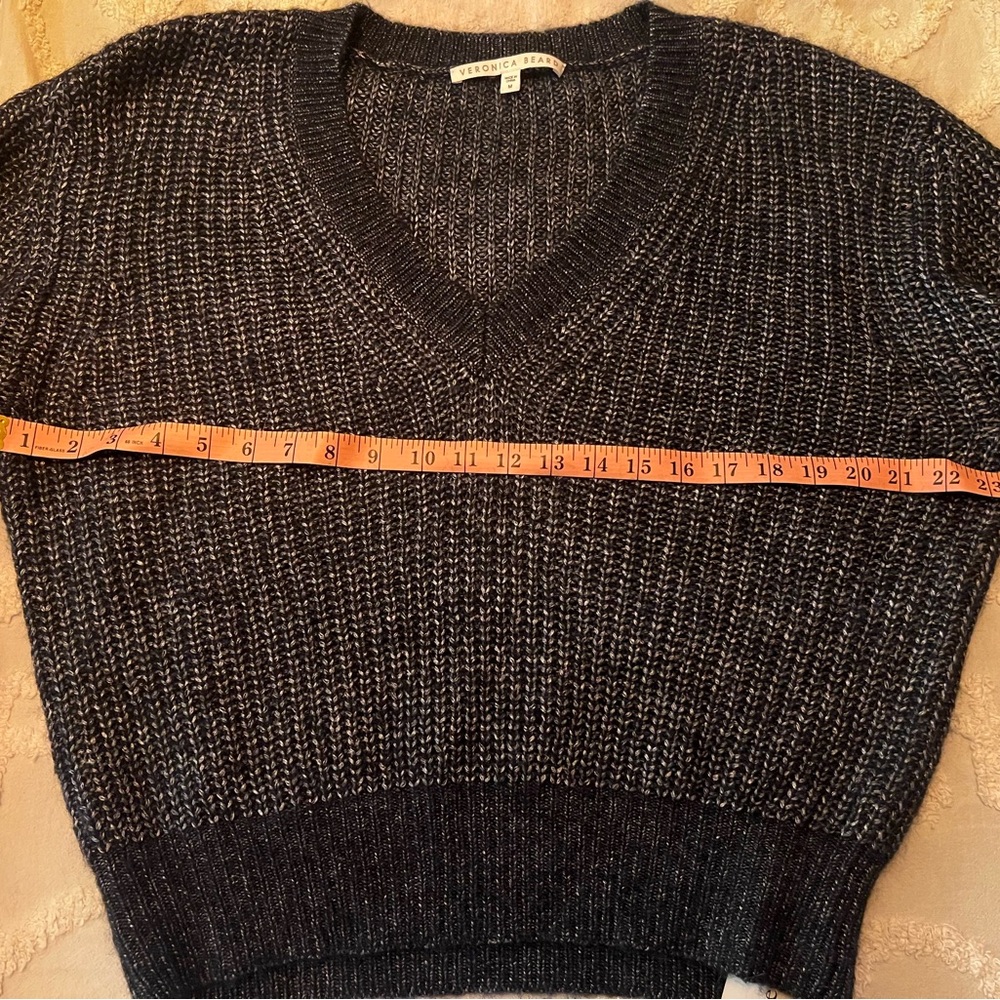 Veronica Beard Navy V-Neck Sweater - Picture 8 of 9